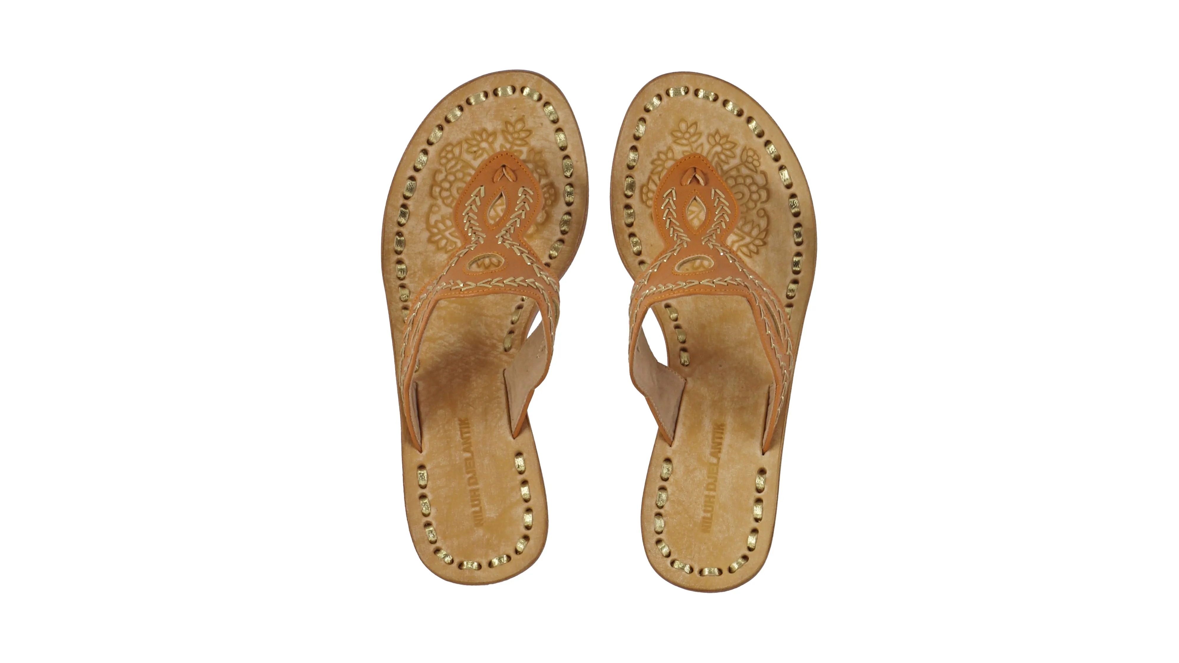 Africa 50mm Wedges - Light Brown & Gold