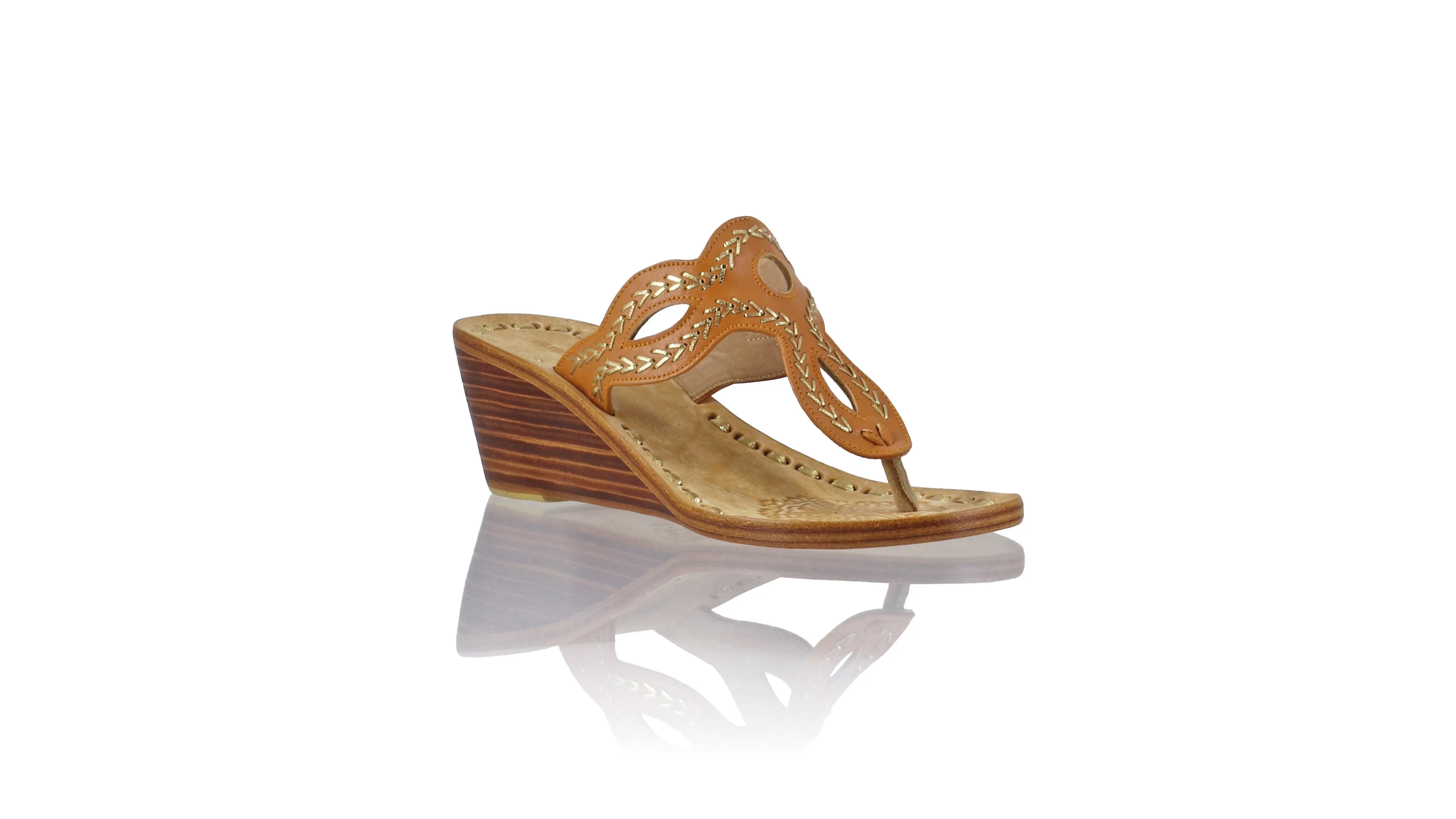 Africa 50mm Wedges - Light Brown & Gold