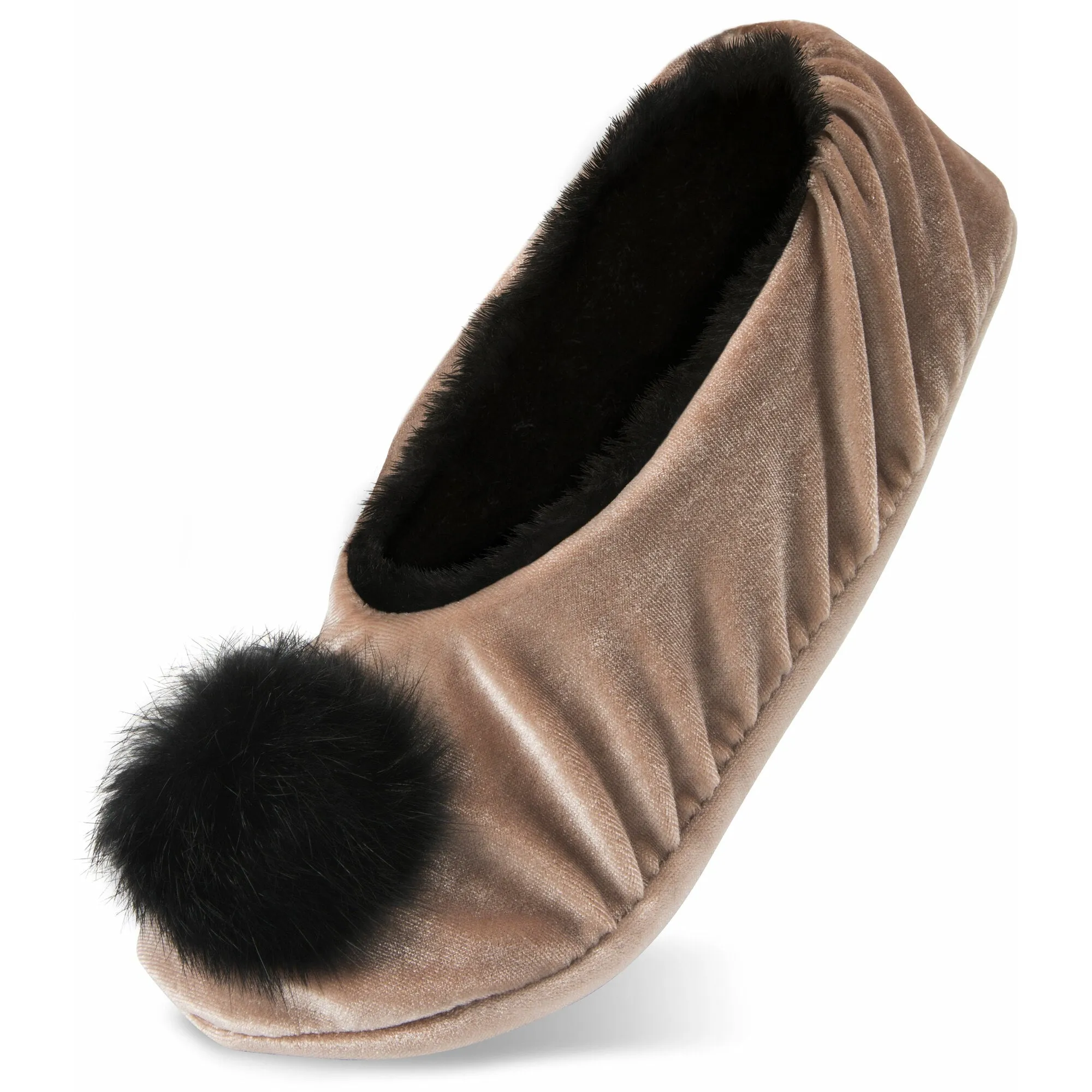 Almond Velvet Slipper