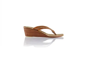 Ayu 50mm Wedges - Camel & Gold