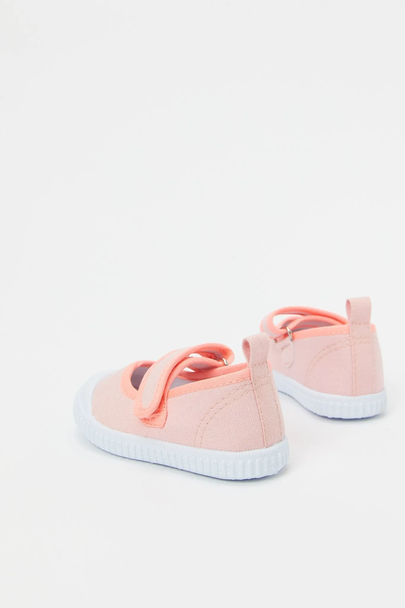 Baby Girls Pink Velcro Strap Pump