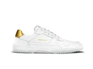 Barefoot Sneakers Barebarics Zing - White & Gold - Leather CLEARANCE