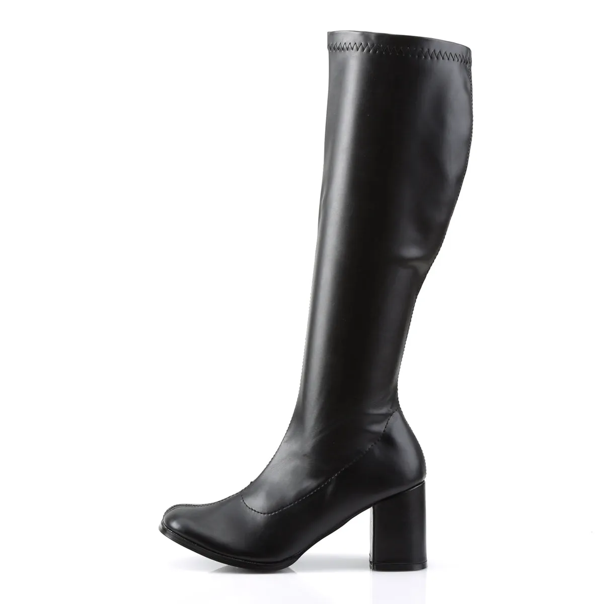 Black PU Gogo Boots