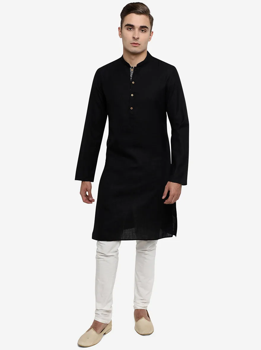 Black Solid Kurta | Azania