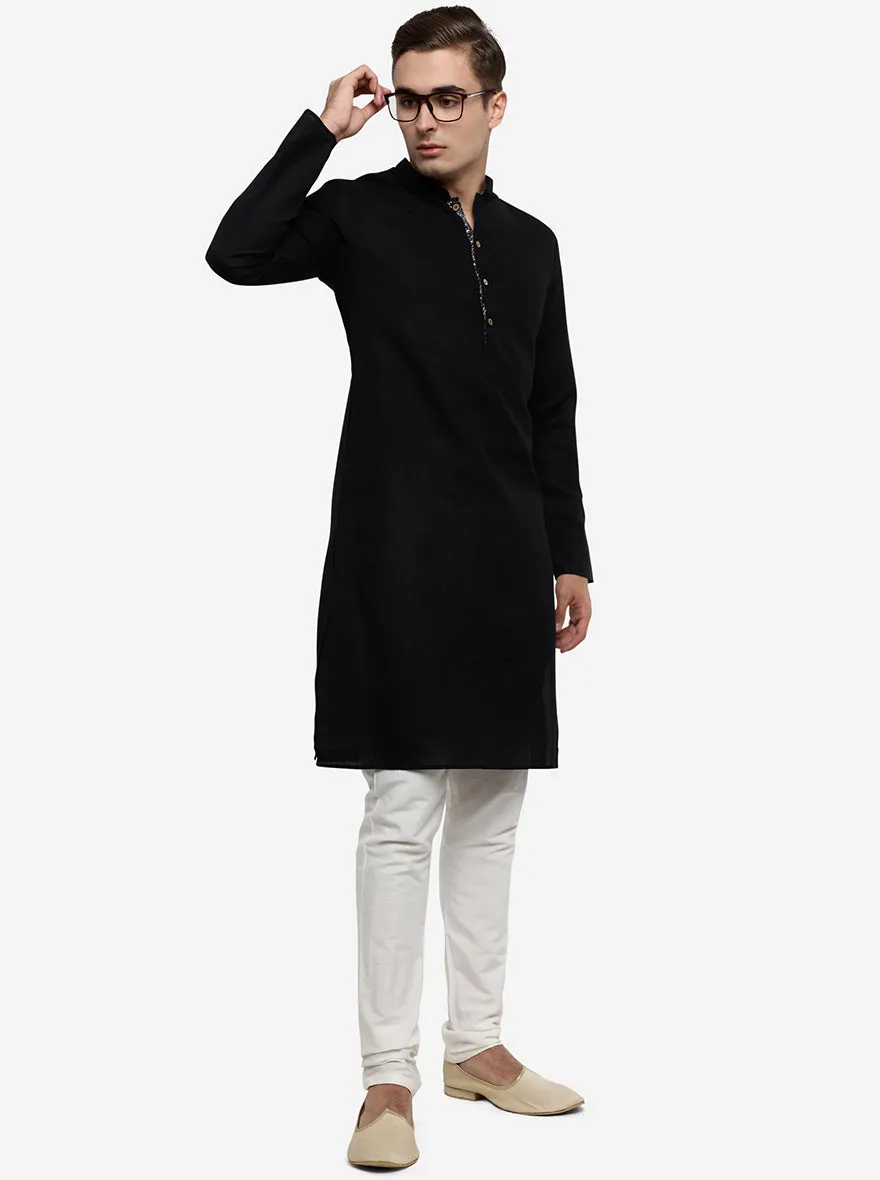 Black Solid Kurta | Azania