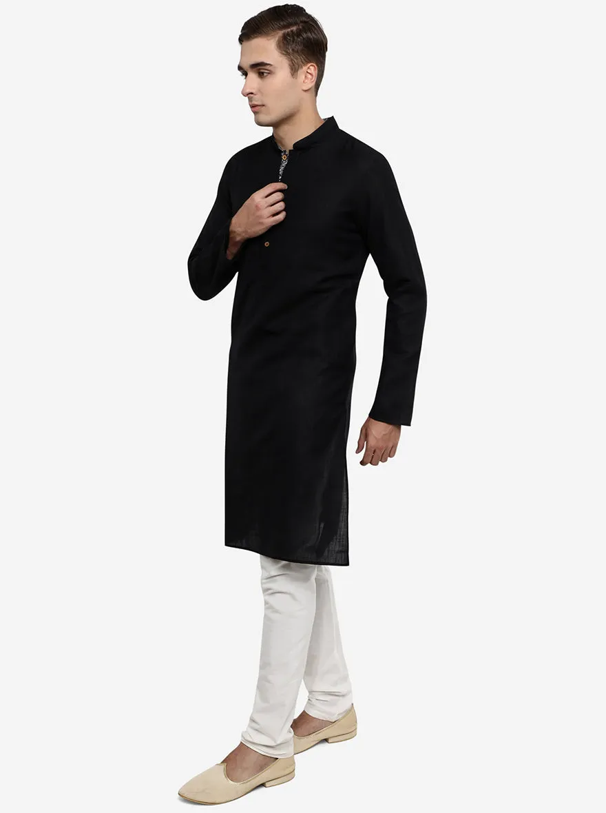 Black Solid Kurta | Azania