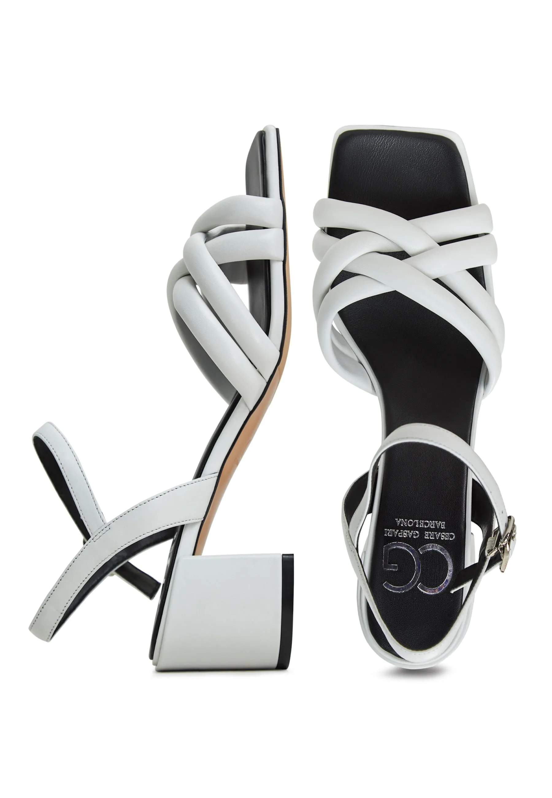 Block Heeled Sandals Anaia - White