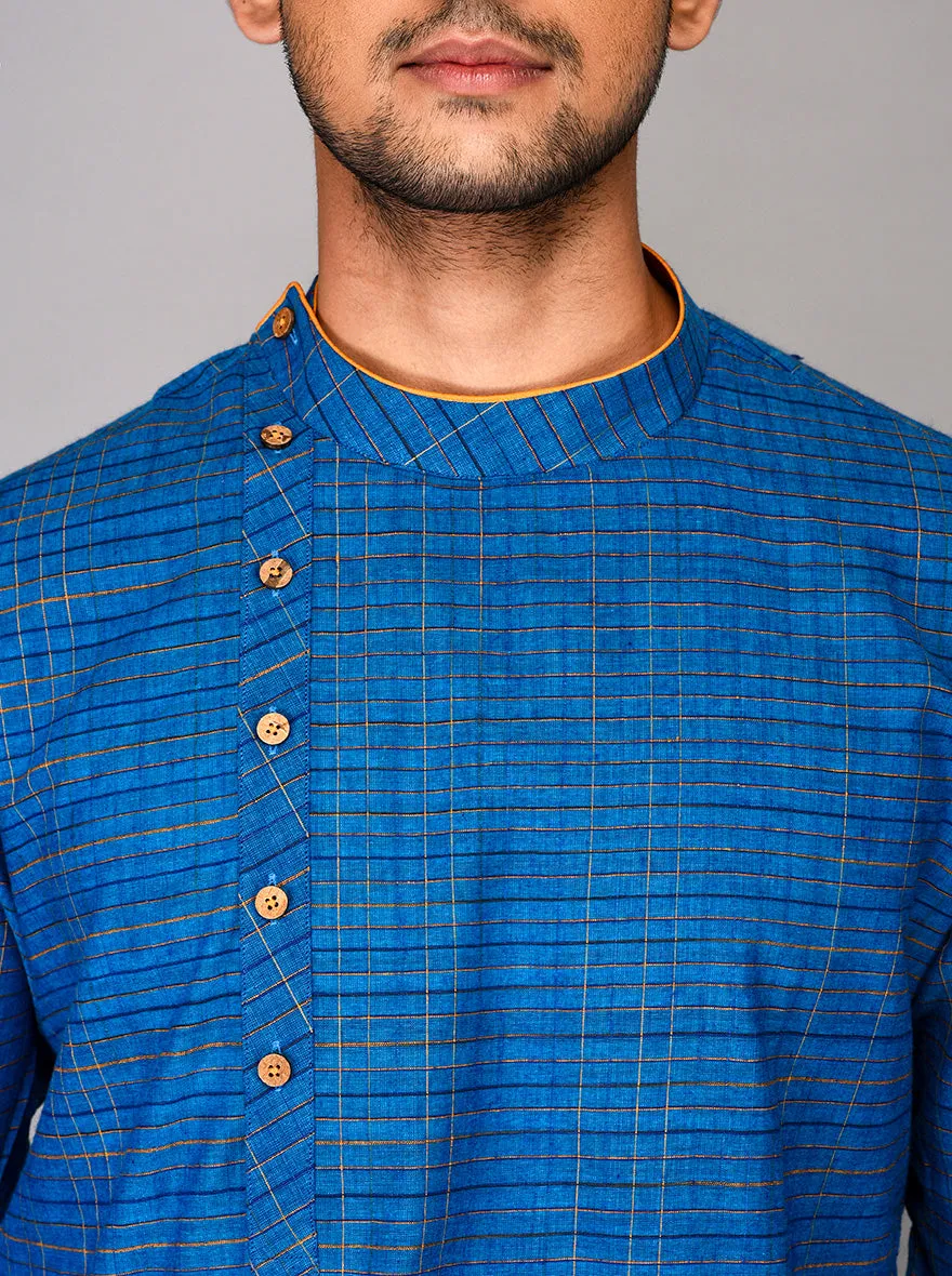 Blue Asymmetric Kurta | Azania