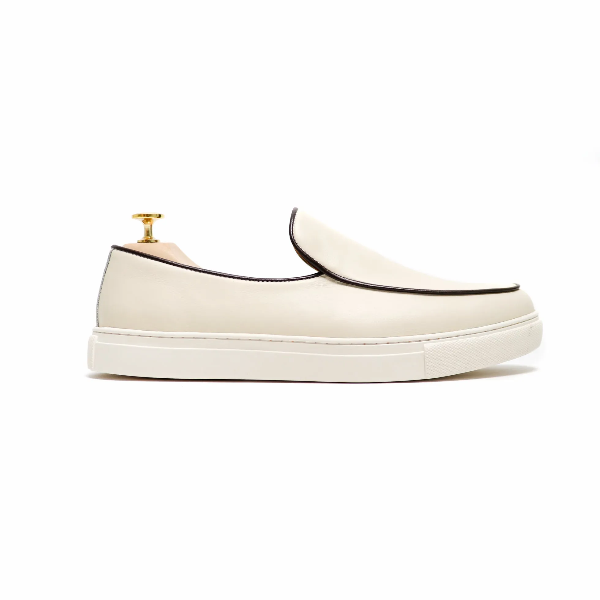 Bruges Belgian Slip On Off White