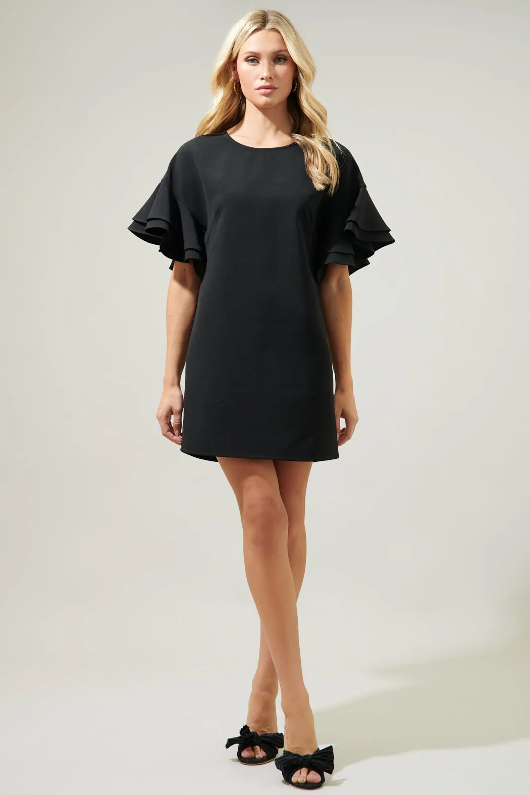 Chelsea Bell Sleeve Shift Mini Dress