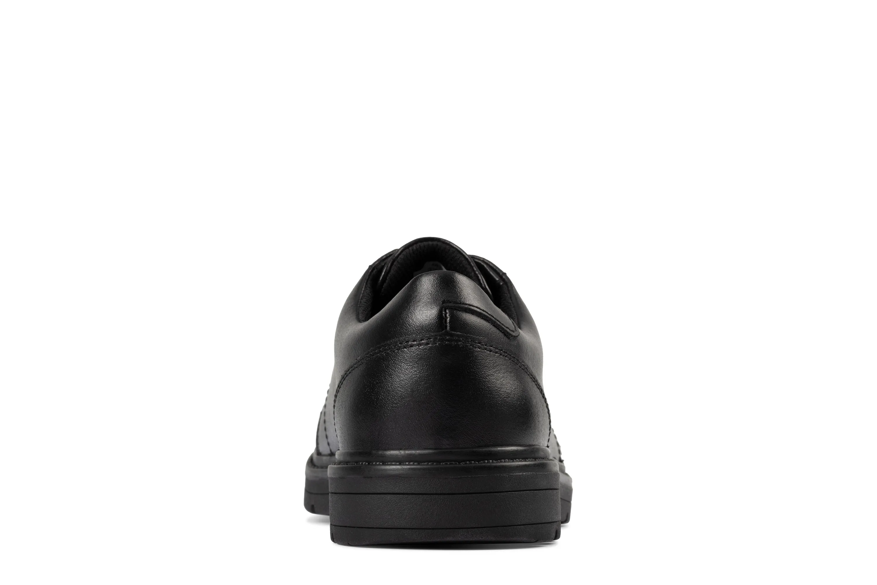 Clarks Loxham Pace Boys Black School Shoe