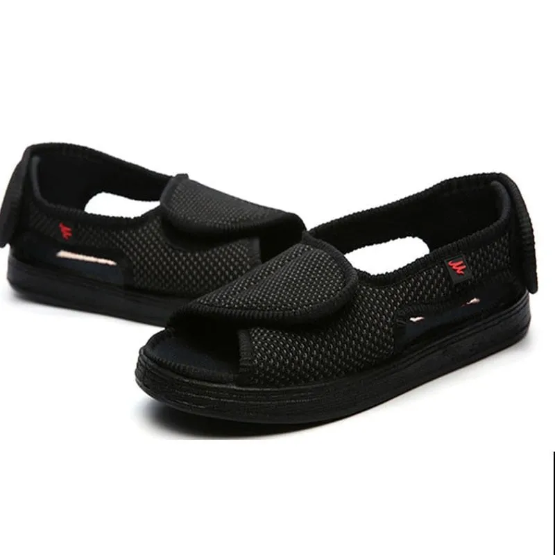 Coles Diabetic Wide Feet Sandals - Black