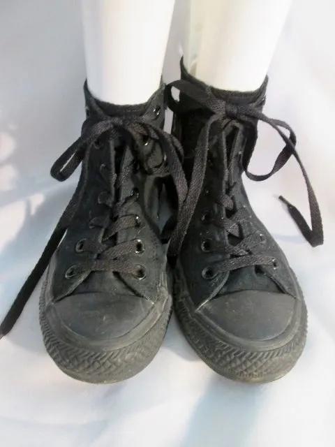 CONVERSE ALL STAR CHUCKS Chuck Taylor Hi- Top Sneaker Trainer Sports BLACK 5/7 Athletic Shoe