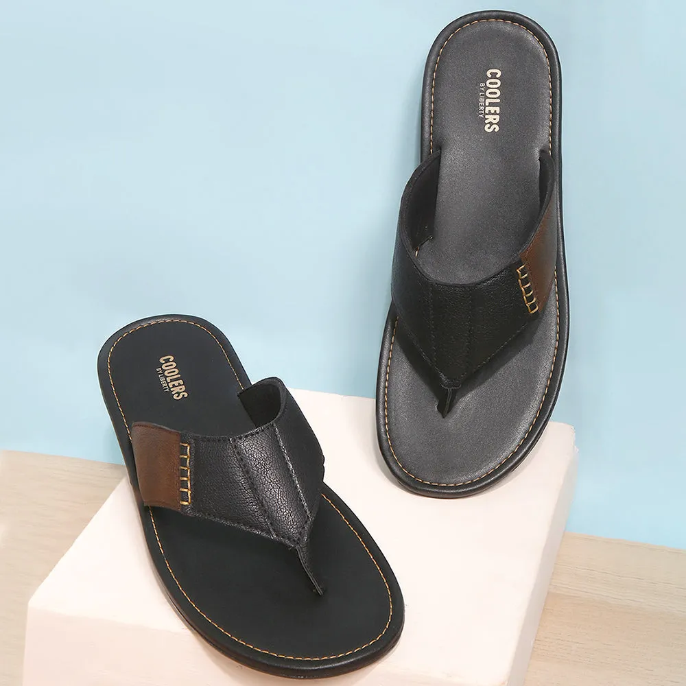 Coolers By Liberty AVN-13 Casual Black Slippers For Men