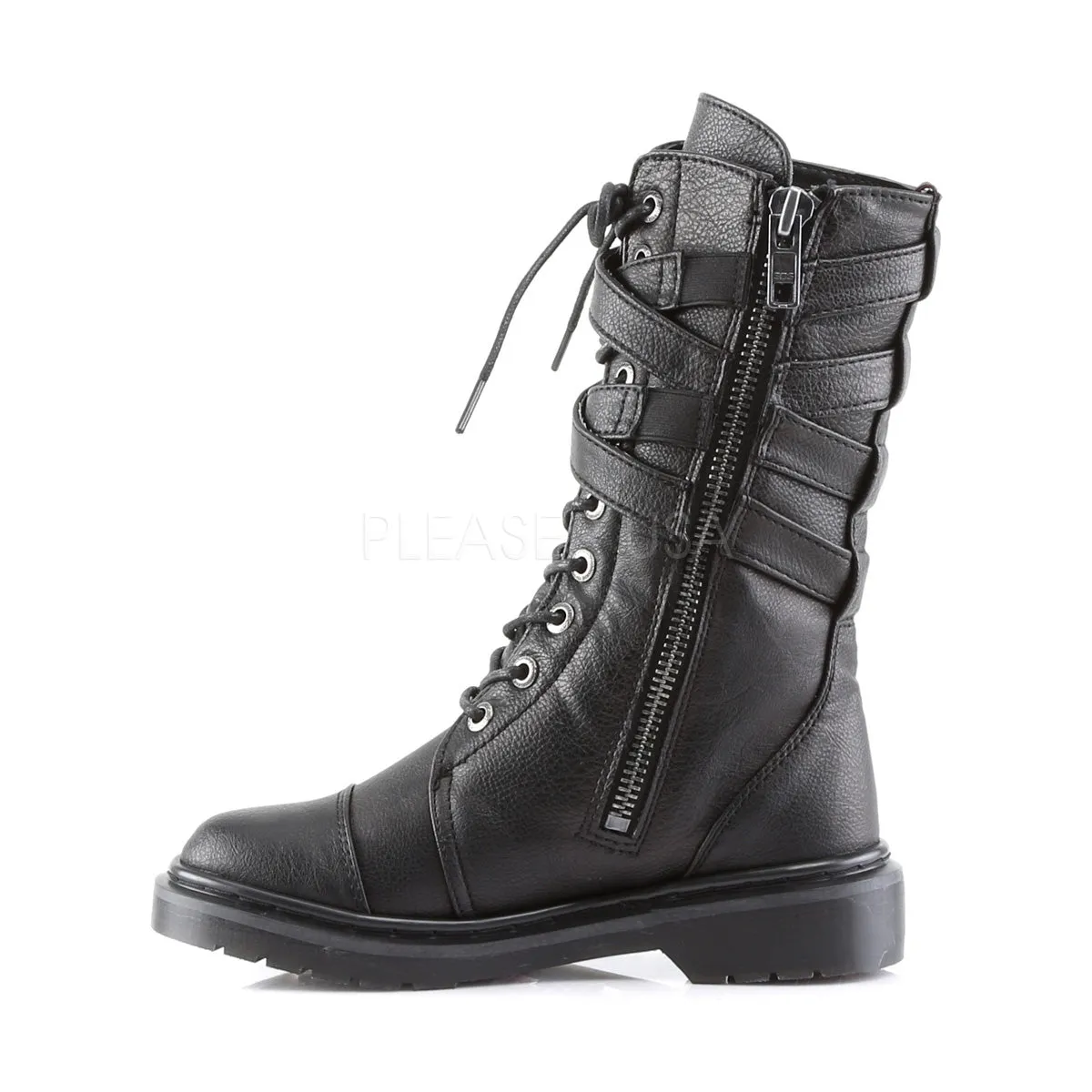 Criss-Cross Buckle Combat Boots