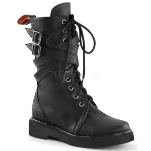 Criss-Cross Buckle Combat Boots