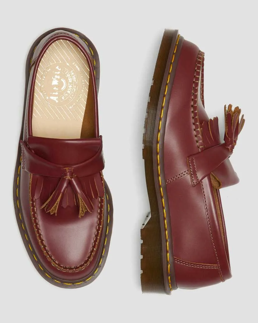 DR MARTENS VINTAGE ADRIAN TASSEL LOAFERS - OXBLOOD QUILON