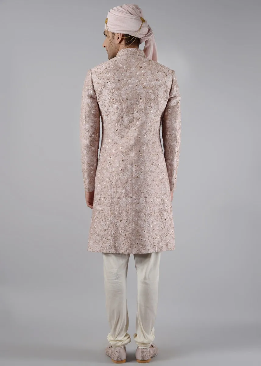 Dusty Pink Sherwani | Siddhesh Chauhan