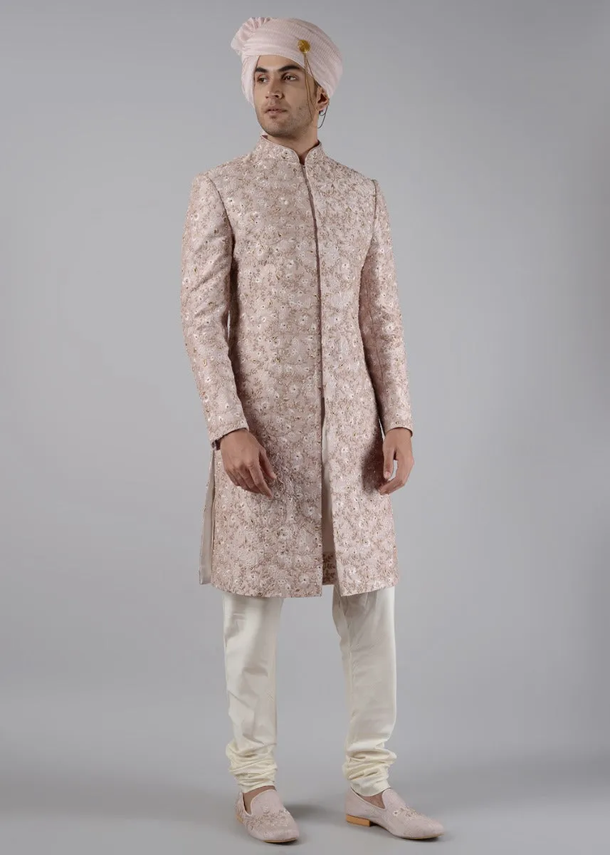 Dusty Pink Sherwani | Siddhesh Chauhan