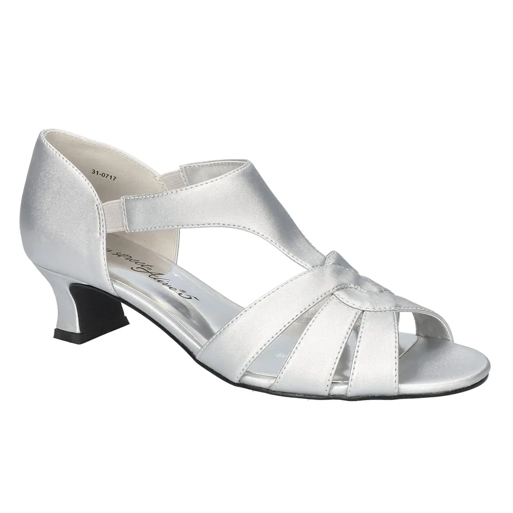 Essie Metallic Kitten Heel Sandals