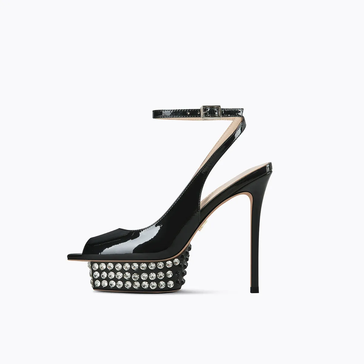 Fabfei fishmouth rhinestone sandal  high heels  shoes - milla