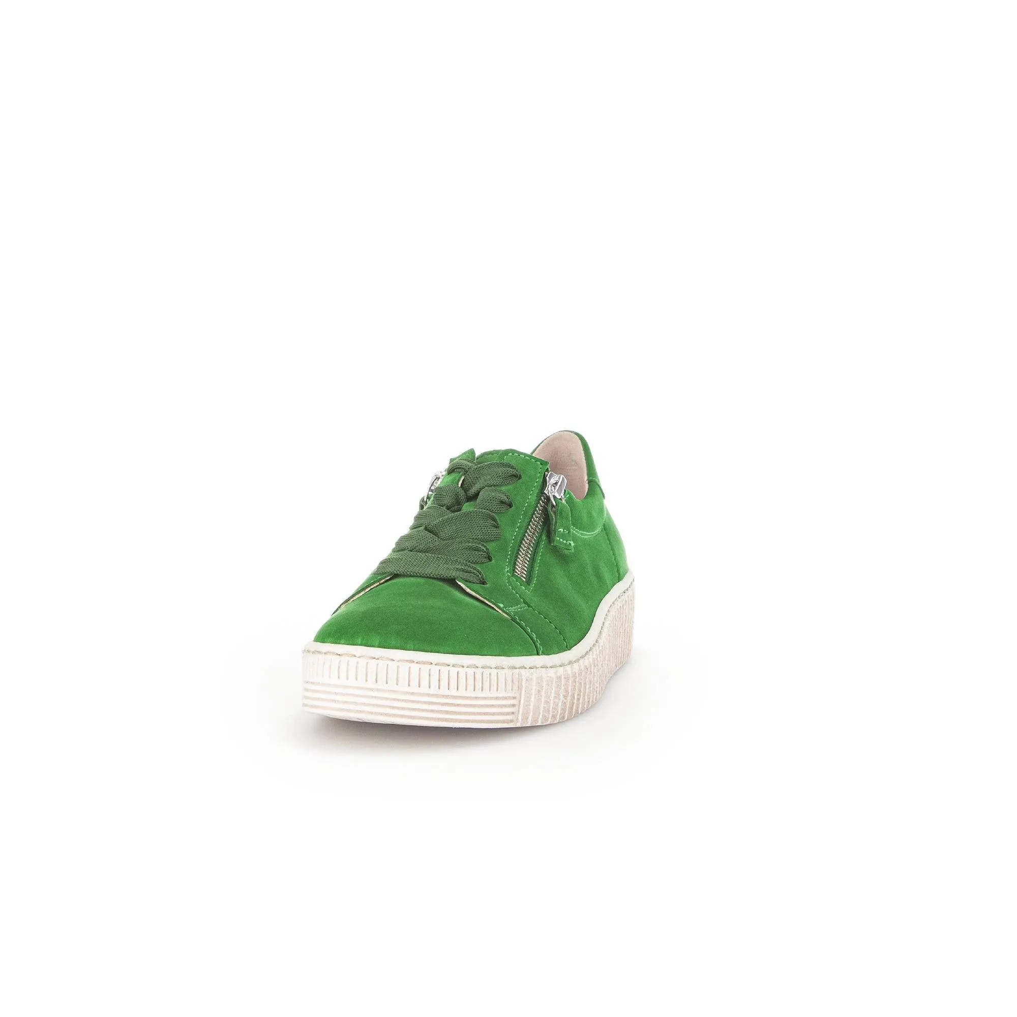 Gabor 43.334.19 Wisdom Ladies Green Suede Lace Up Trainers