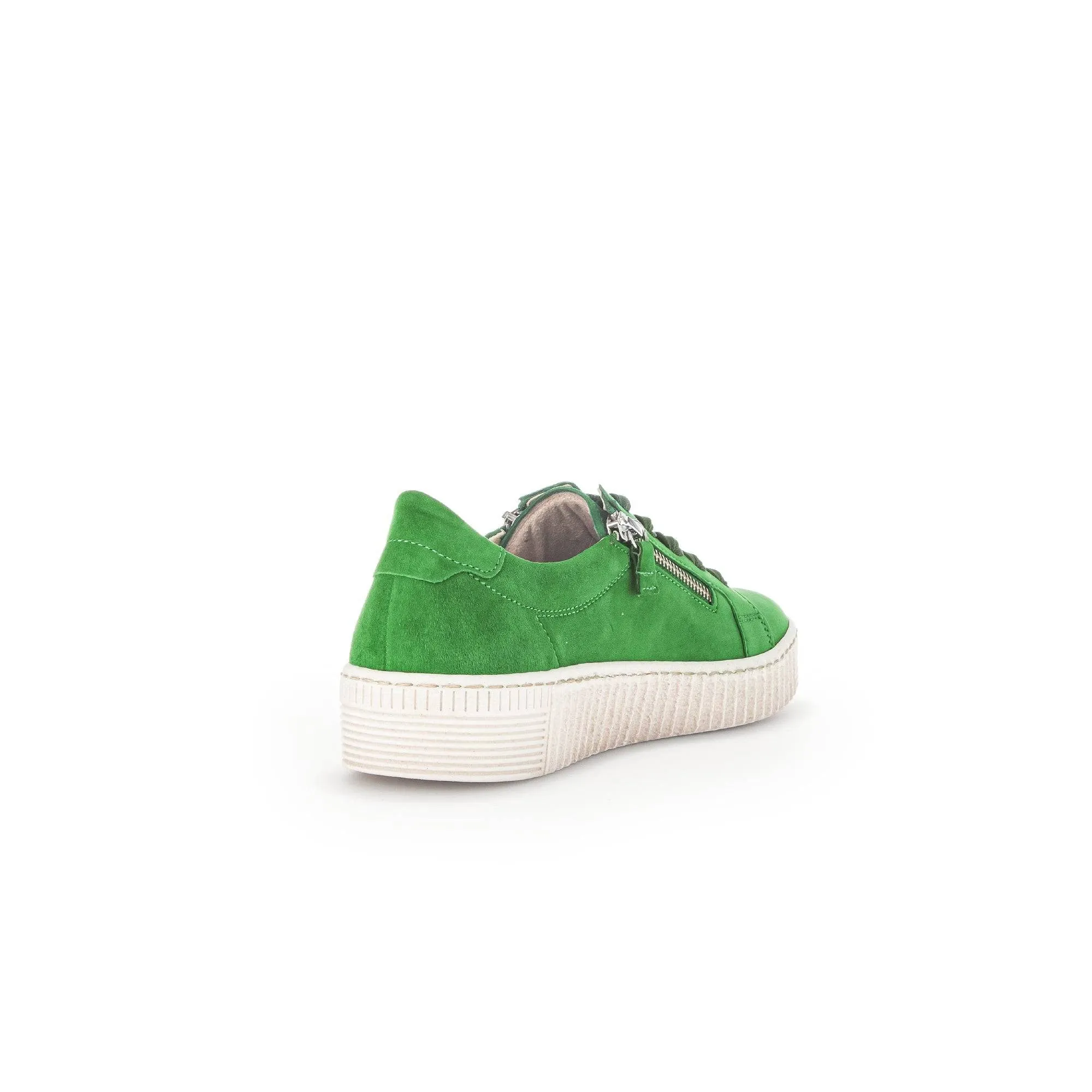 Gabor 43.334.19 Wisdom Ladies Green Suede Lace Up Trainers