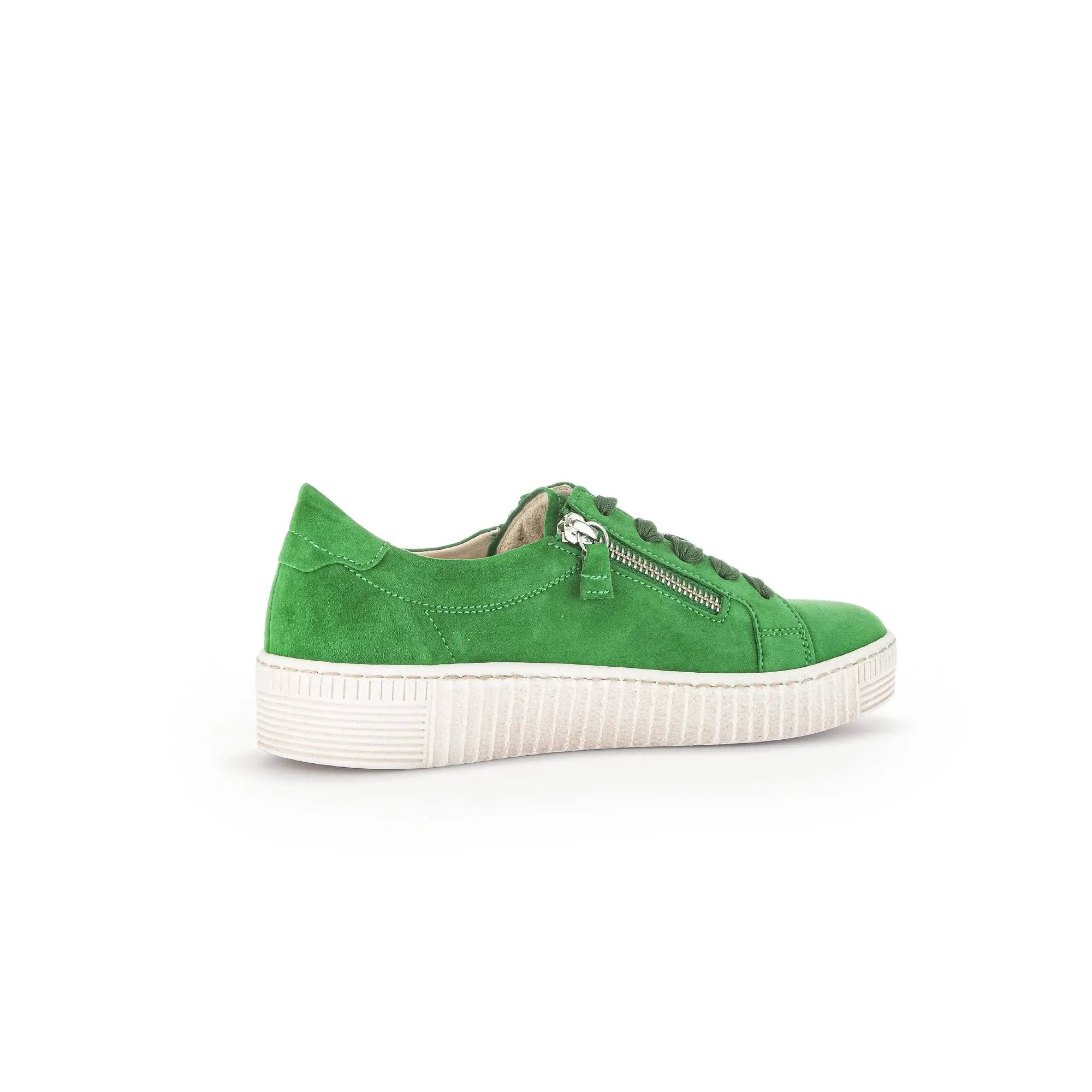 Gabor 43.334.19 Wisdom Ladies Green Suede Lace Up Trainers