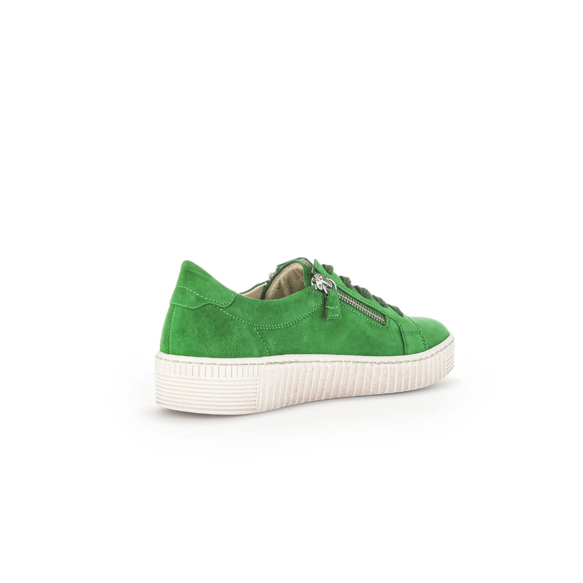 Gabor 43.334.19 Wisdom Ladies Green Suede Lace Up Trainers