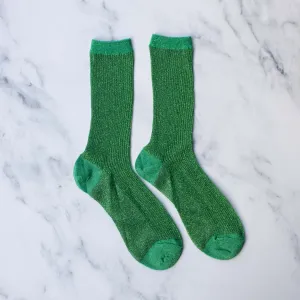 Green Lurex Socks