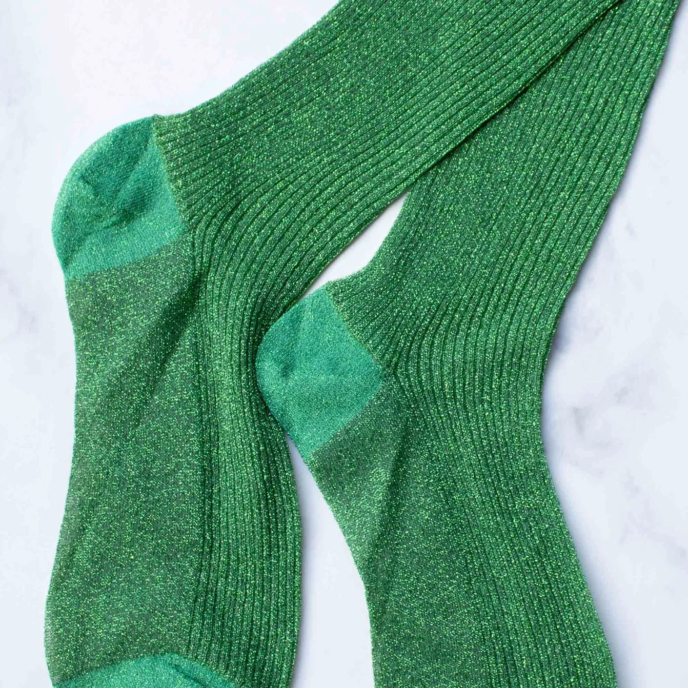 Green Lurex Socks