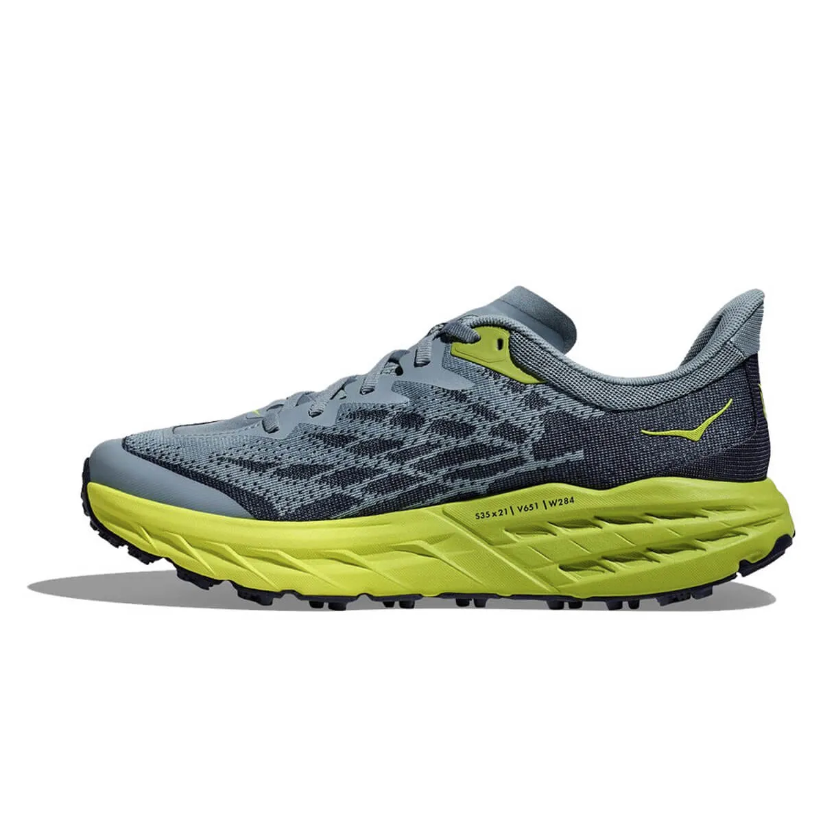 Hoka Speedgoat 5 Mens | Stone Blue / Dark Citron