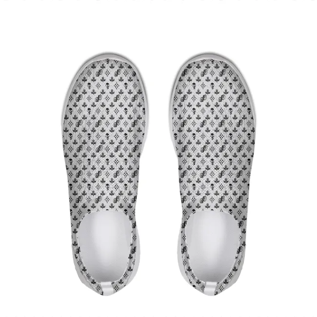 JPMonogram Black on White | slip-on flyknit shoe