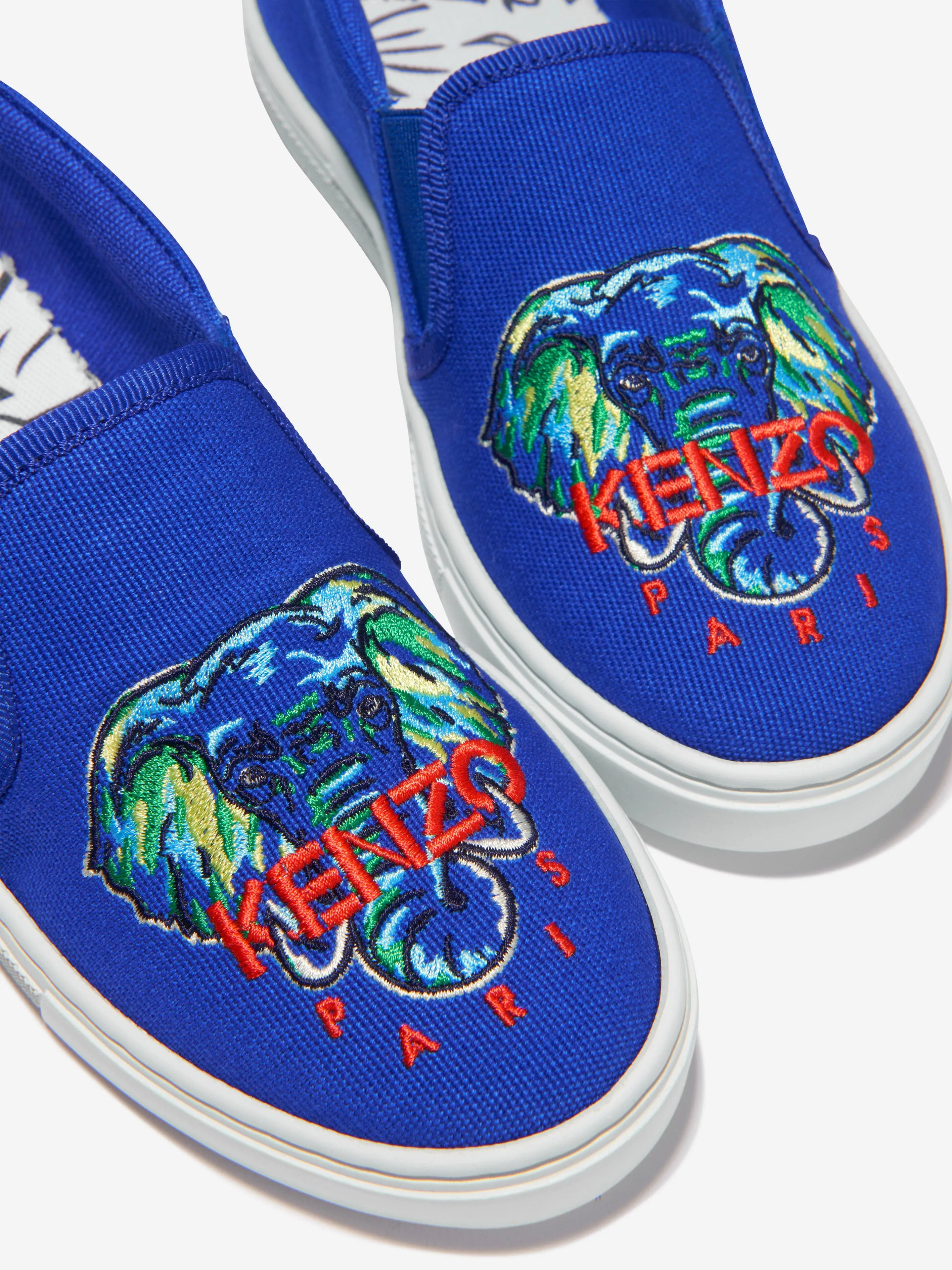 KENZO Unisex Cotton Canvas Elephant Trainers