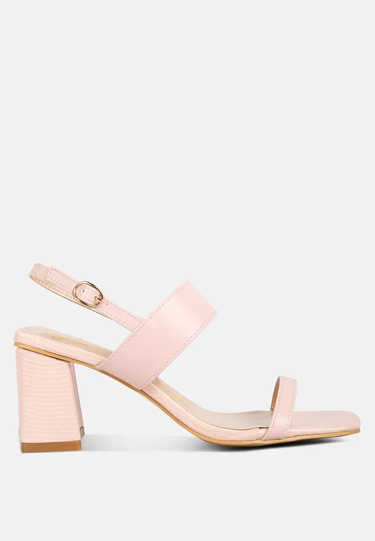 Kirk Elasticated Gussets Block Heel Sandals