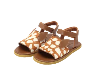 Lara Sandals | Bambi | Brown Spotted Cow Hair