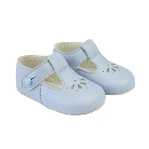 Light Blue Petal Punch T-Bar Shoes