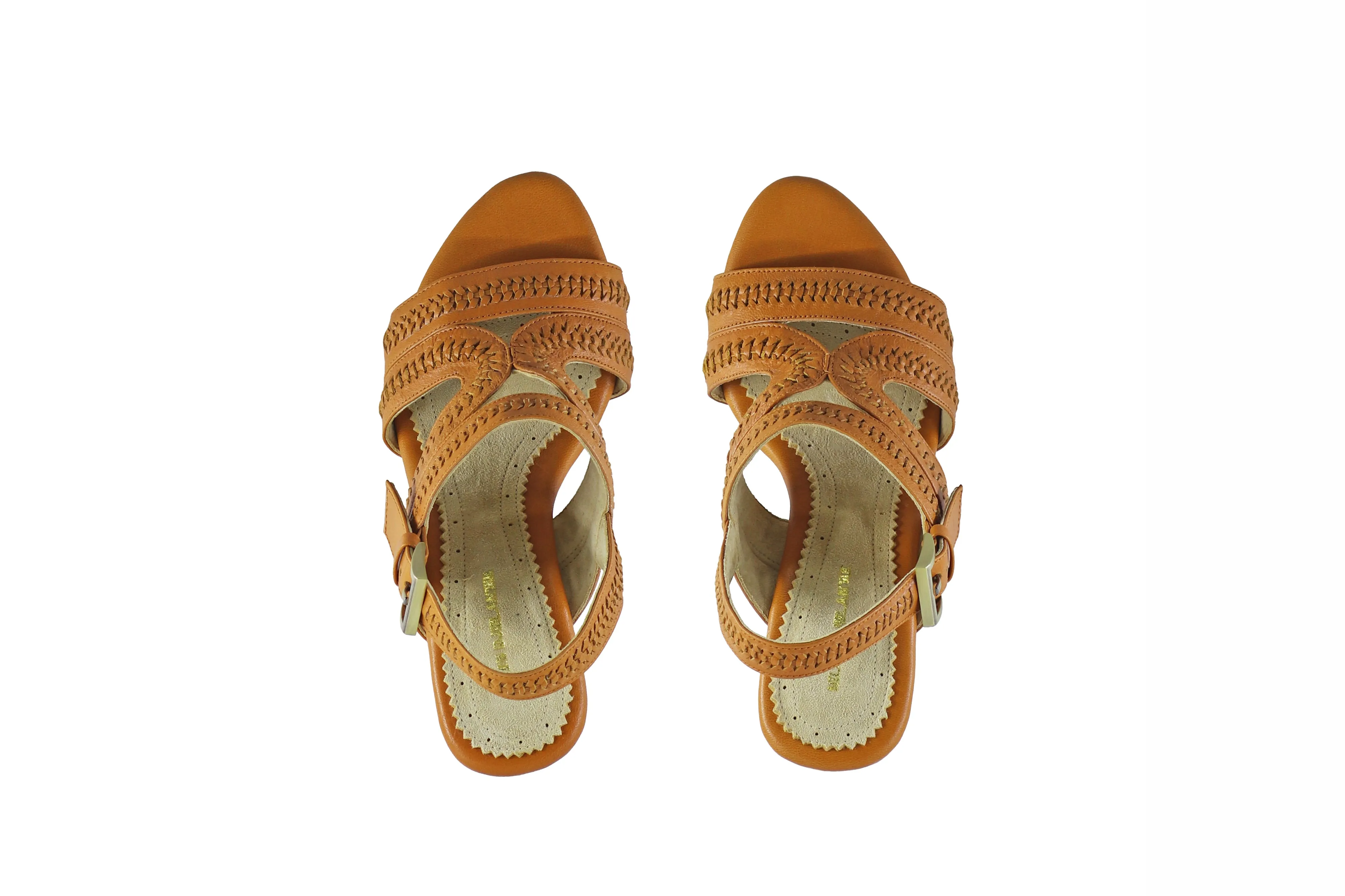 Lilies Strap 80mm Wedges  - Camel