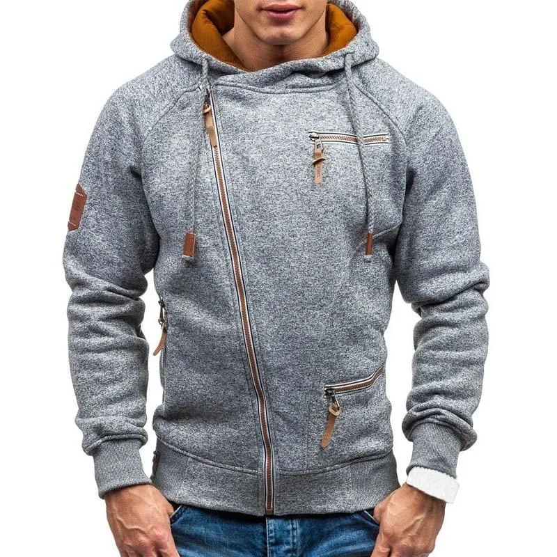 Men Slim Fit Long Sleeve Streetwear Sweater Hoodie