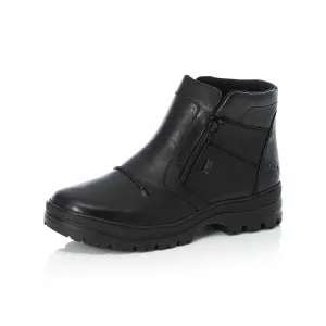 Mens Rieker Double Zip Winter Boot F5463-00 Black