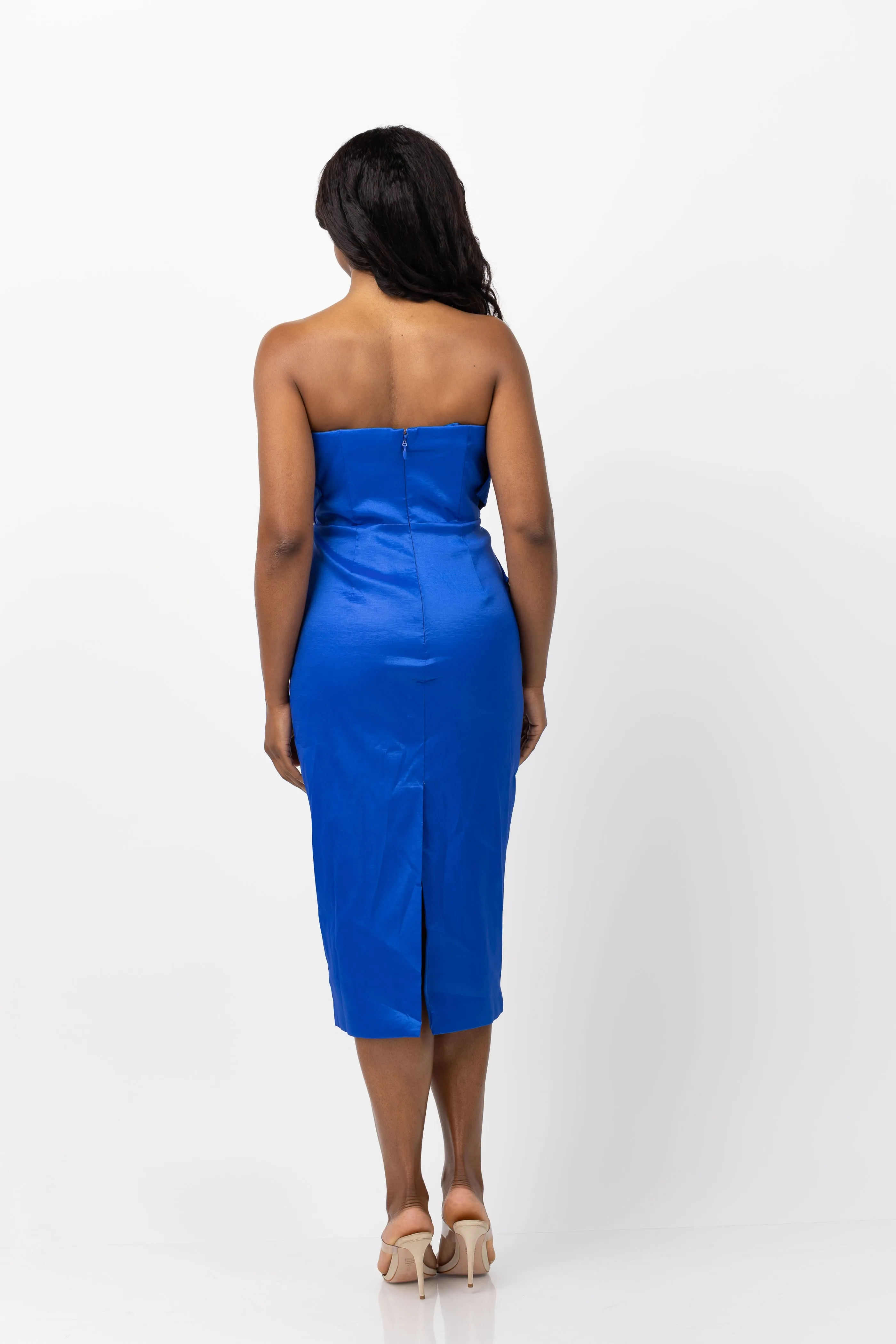 Milly Harley Bow Dress in Blue