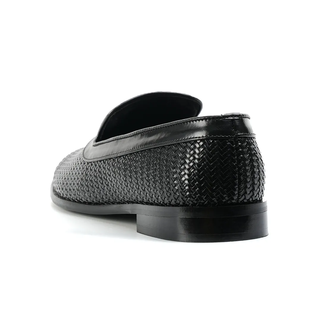 Monkstory Woven Slip-Ons - Black