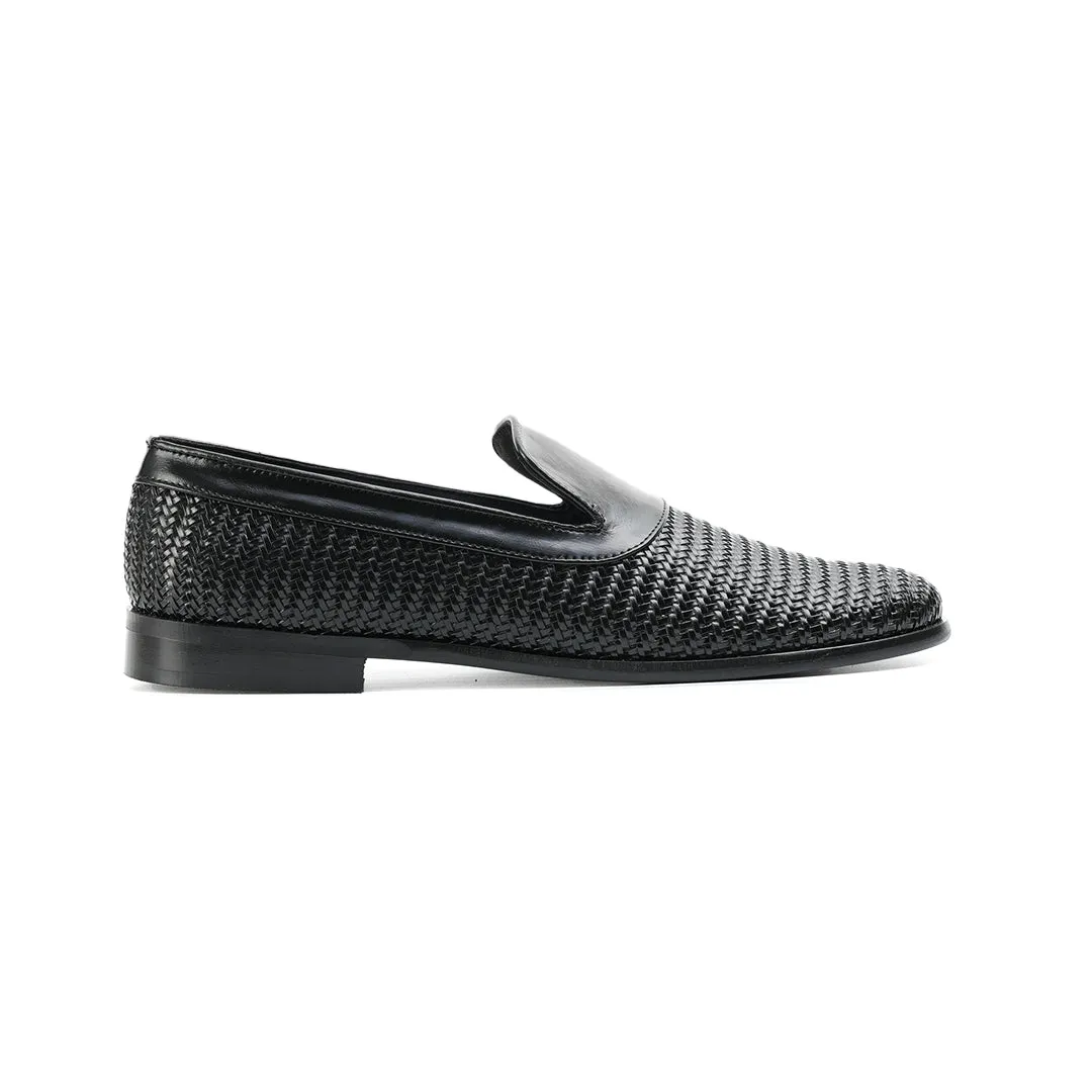 Monkstory Woven Slip-Ons - Black