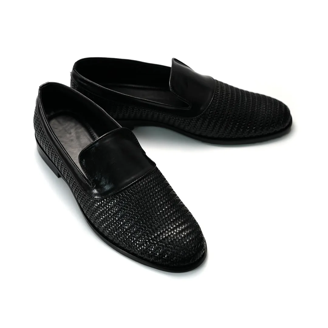 Monkstory Woven Slip-Ons - Black