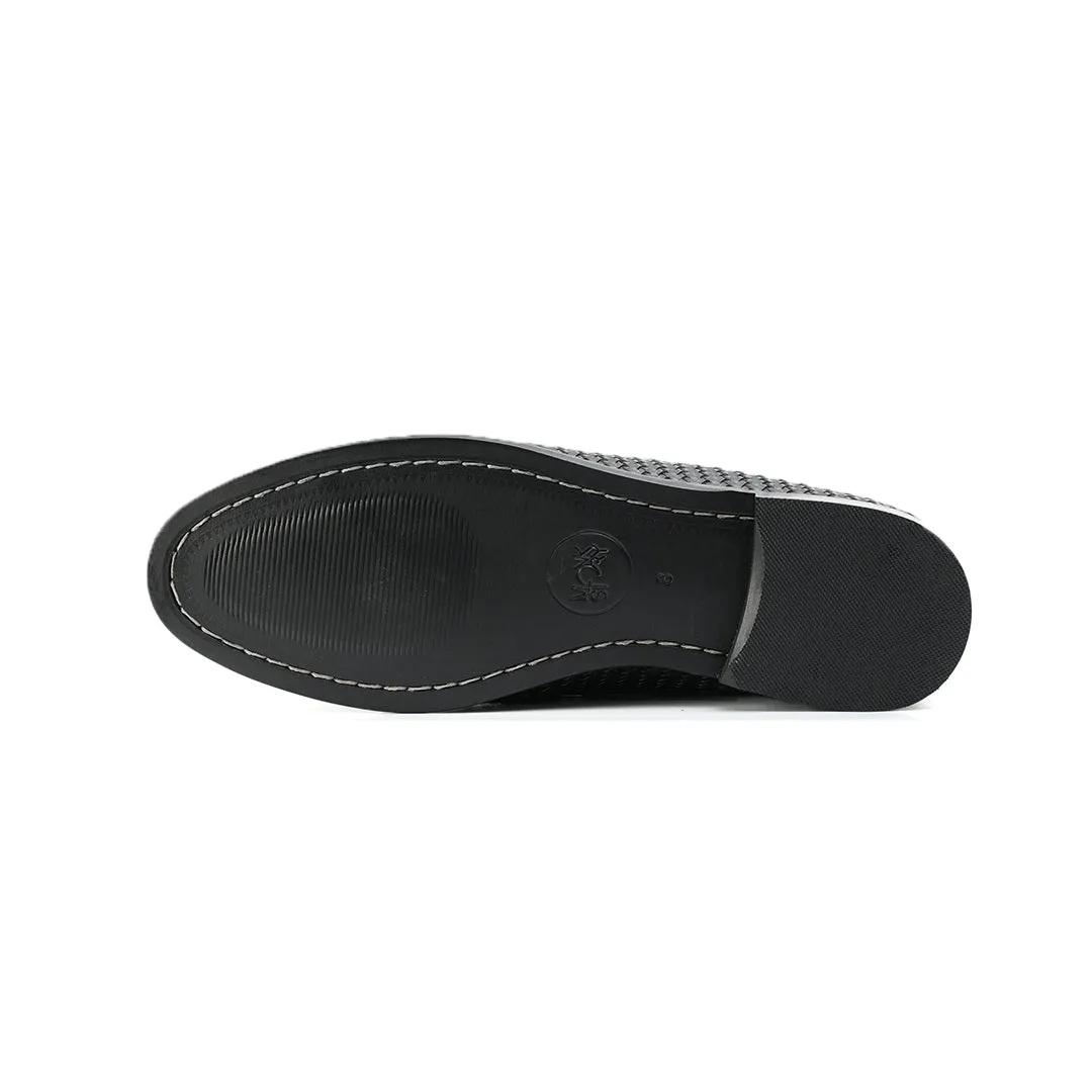 Monkstory Woven Slip-Ons - Black