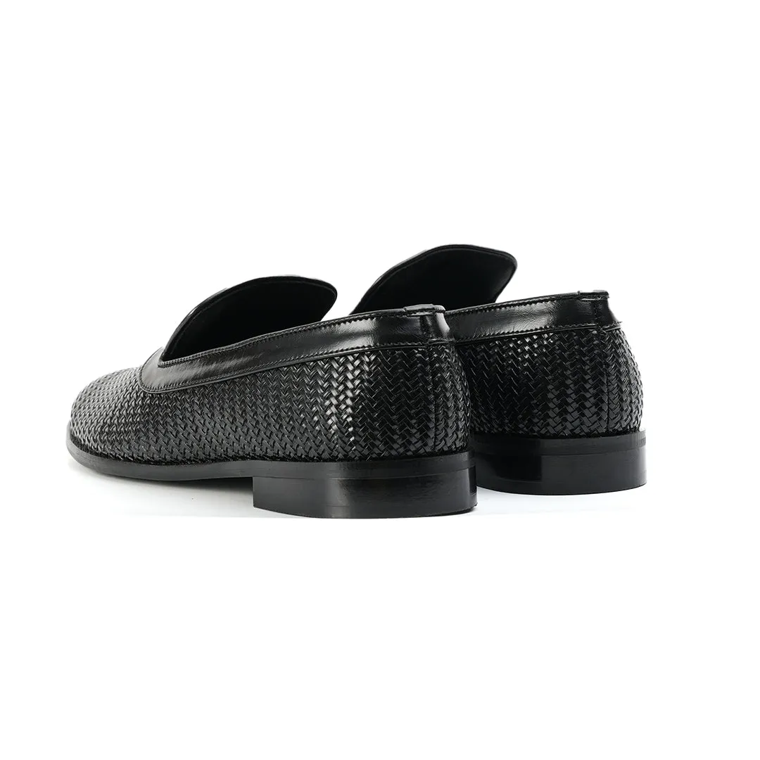 Monkstory Woven Slip-Ons - Black