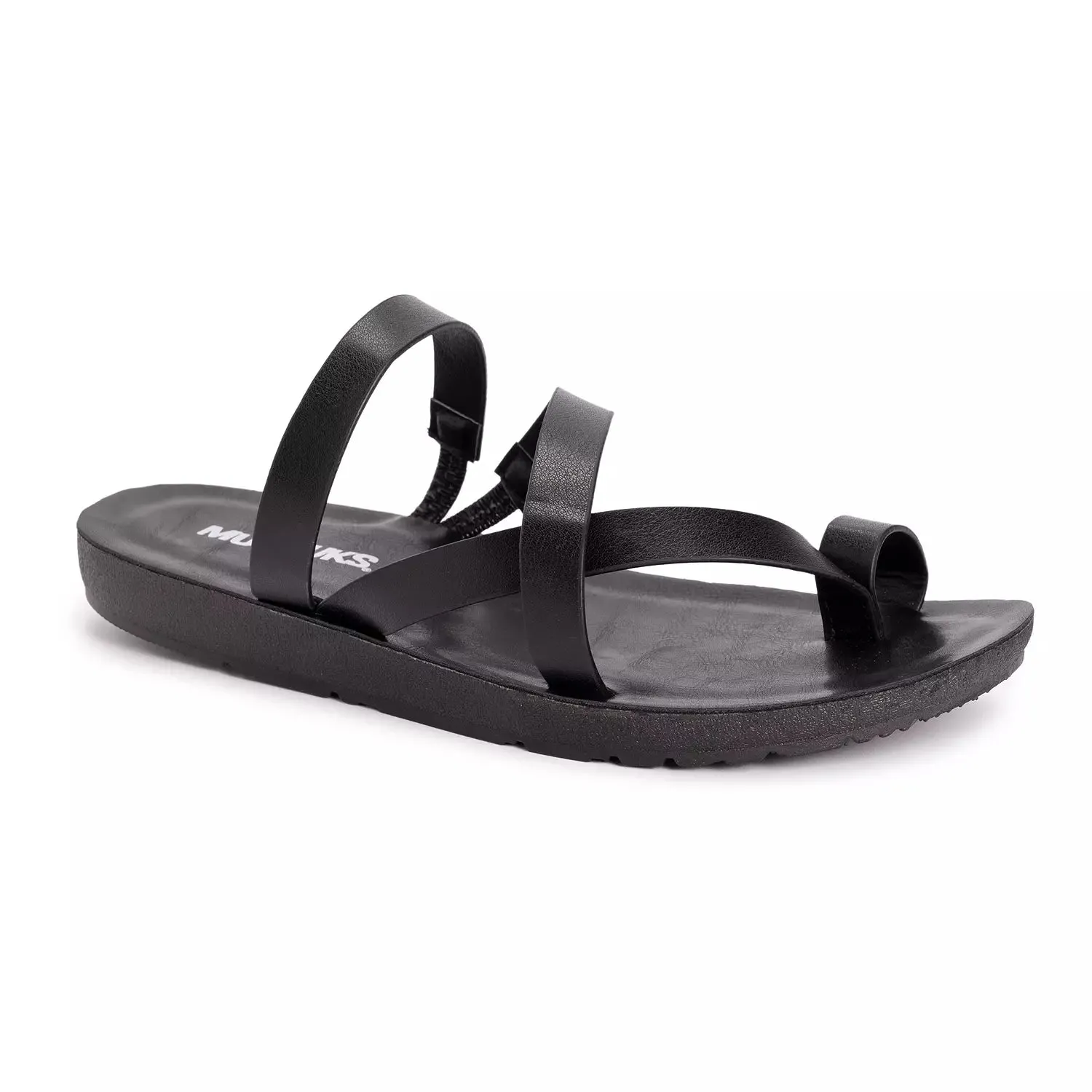 Muk Luks Solid Black Sandals