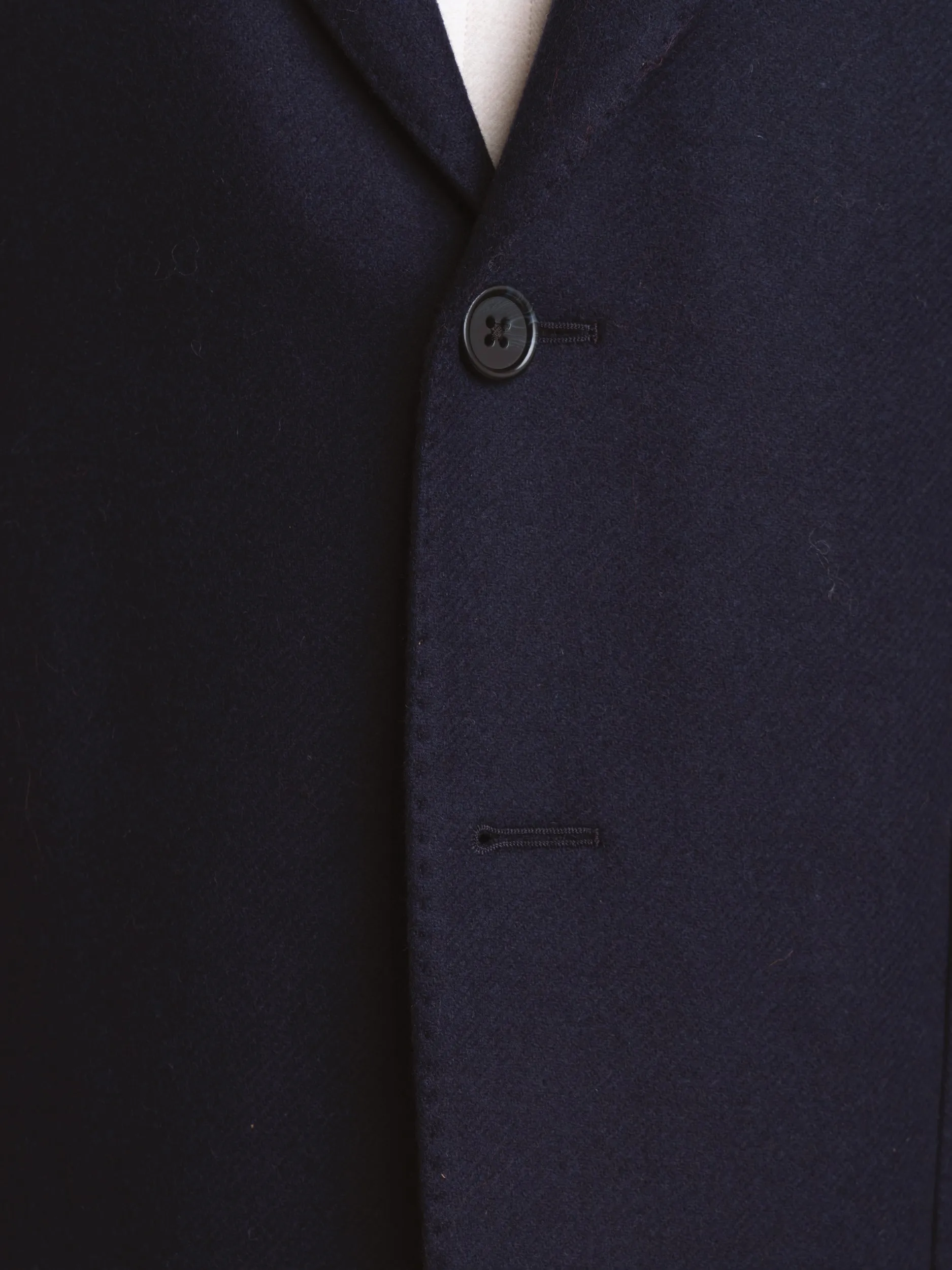 Navy Wool-Blend Sport Jacket