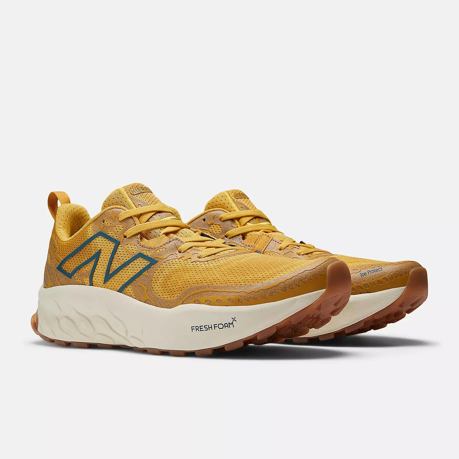 New Balance Men's Fresh Foam X Hierro v8 Trail Running Shoes Butterscotch / Ginger Lemon / Deep Sea