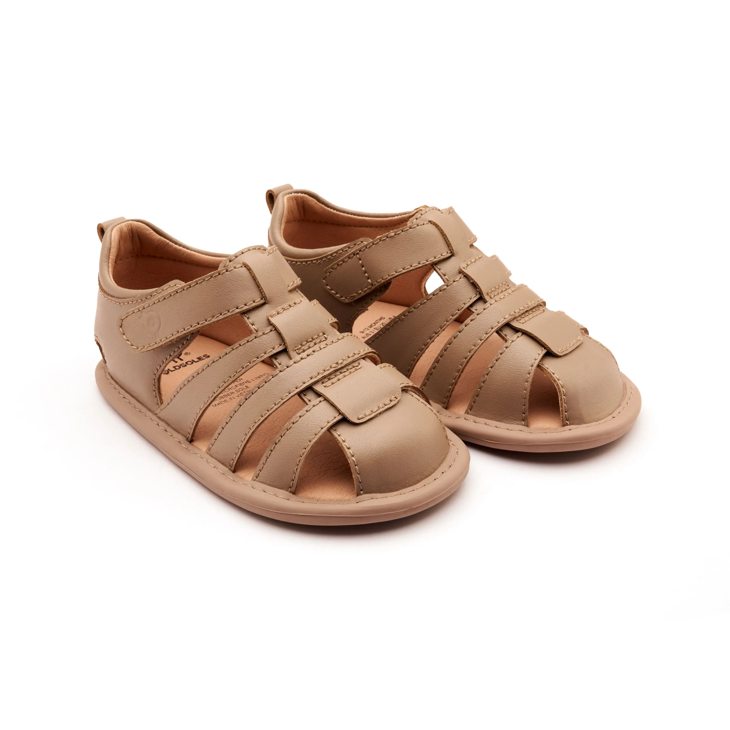 Old Soles Boy's and Girl's 3013 Little Surf Sandals - Taupe / Taupe Sole